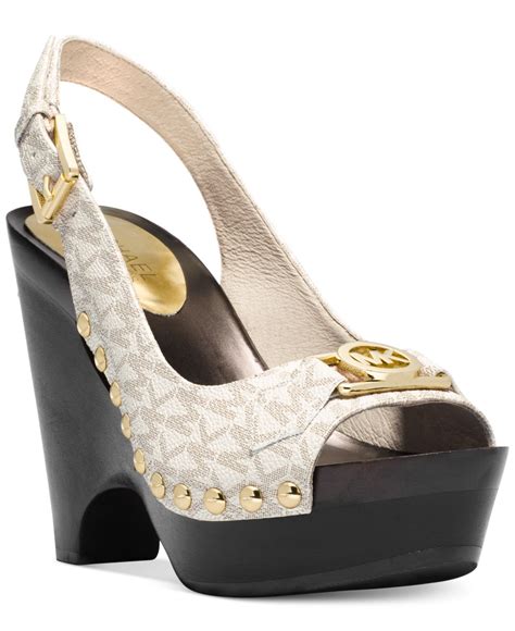 michael michael kors shoes charm slingback platform pumps|michael kors pumps.